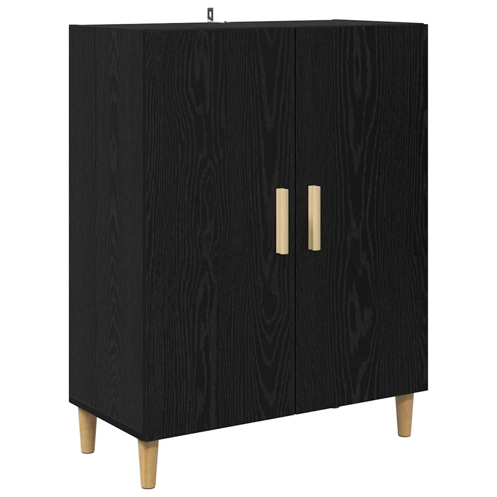 Credenza Rovere Nero 70 x 34 x 90 cm Legno multistrato 880627
