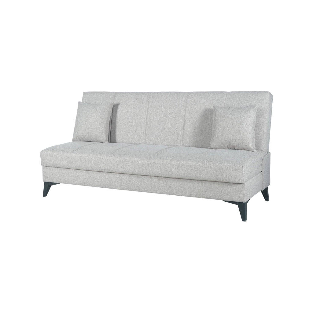 Caneva, Divano Letto 3 Posti Contenitore, 185x78 cm Bianco