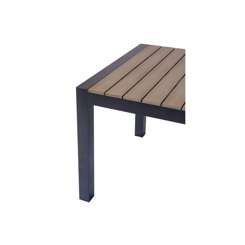Tavolo Maiorca 160/210 Alluminio Antracite E Resinwood Moia