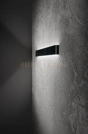 Way Applique LED 12W 1260LM 3000K in alluminio verniciato nero 41cm