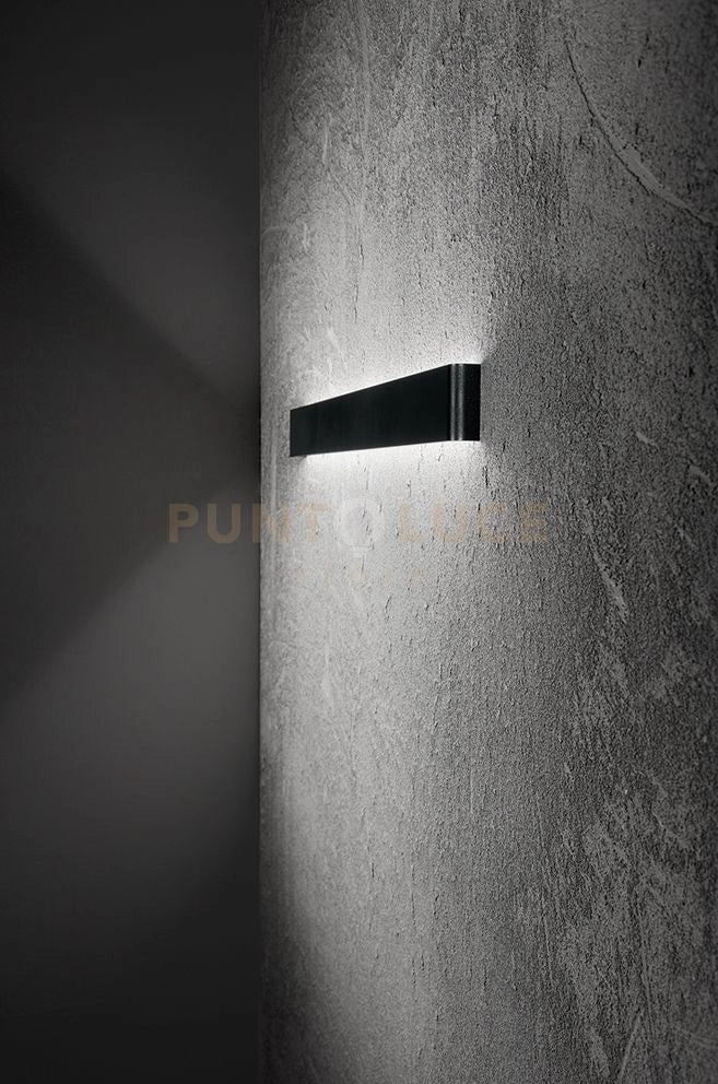 Way Applique LED 12W 1260LM 3000K in alluminio verniciato nero 41cm