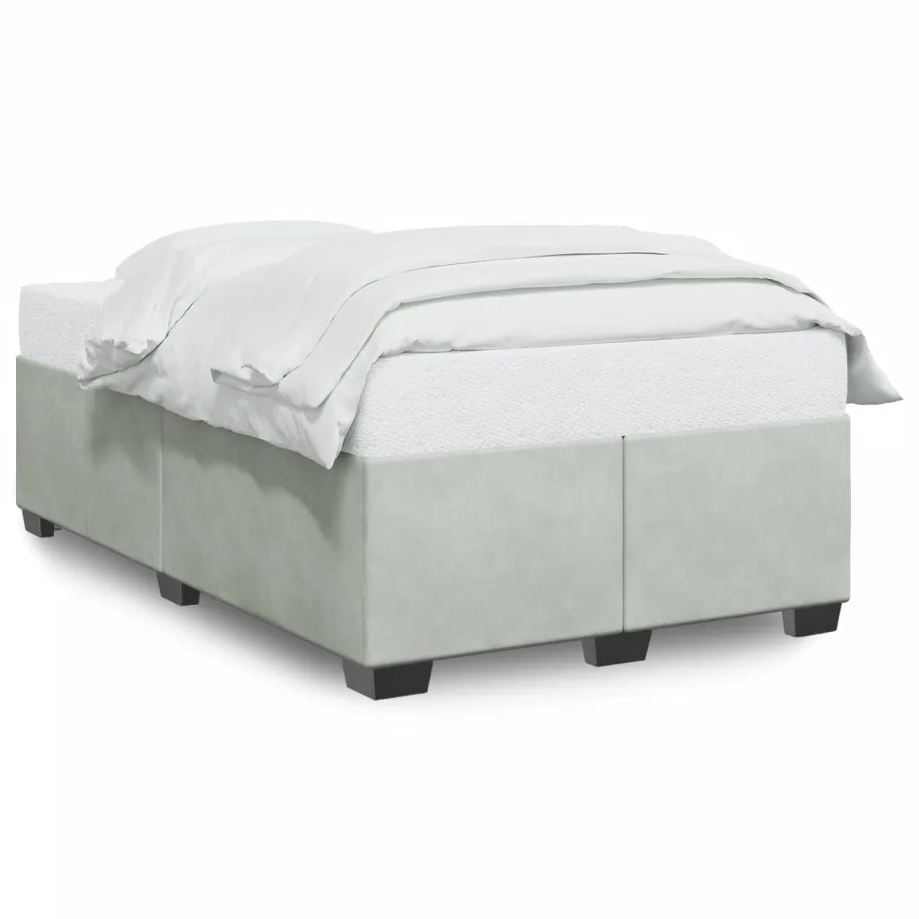 Giroletto senza Materasso Grigio Chiaro 120x190 cm Velluto