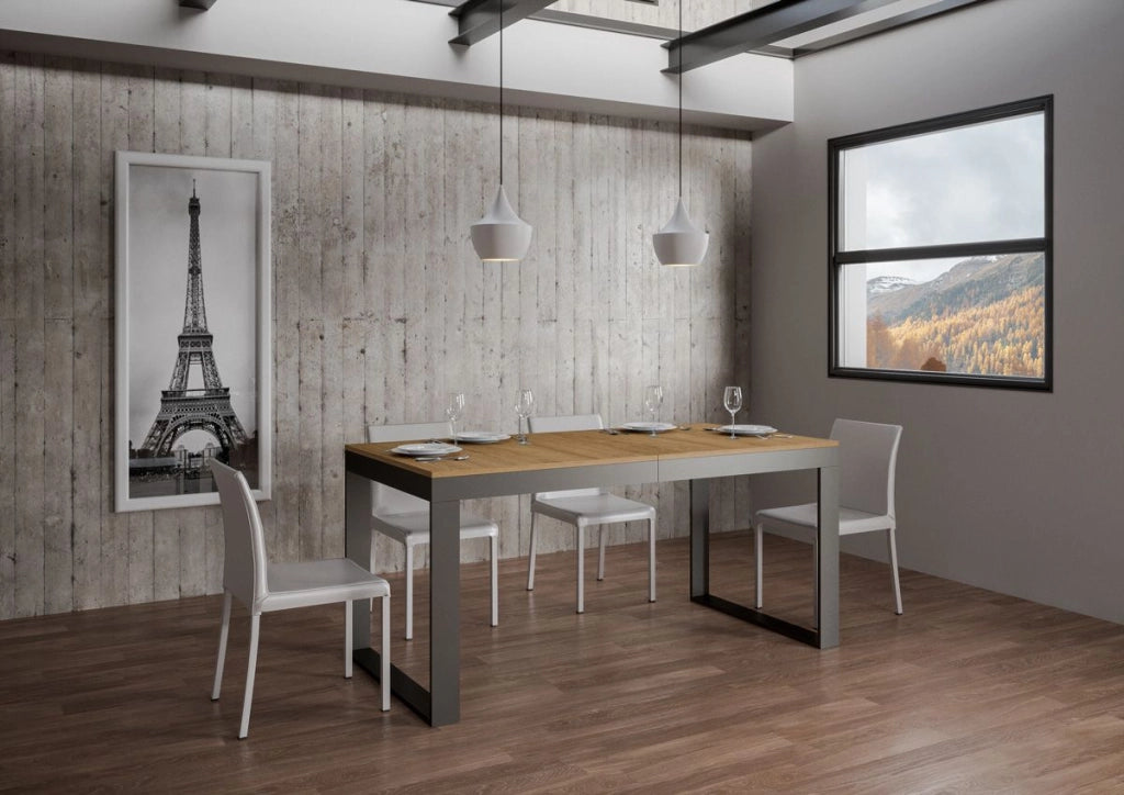 Tavolo Allungabile 160-420x90x77 cm Tecno Evolution Quercia Naturale