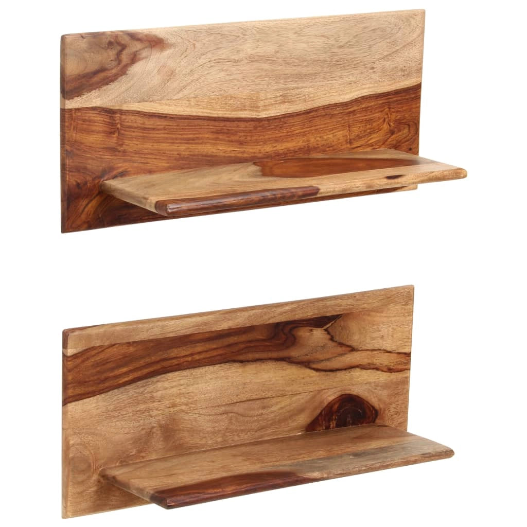 Mobiletto portaoggetti da parete di design 2 pezzi 58 cm legno massello 2702233/2
