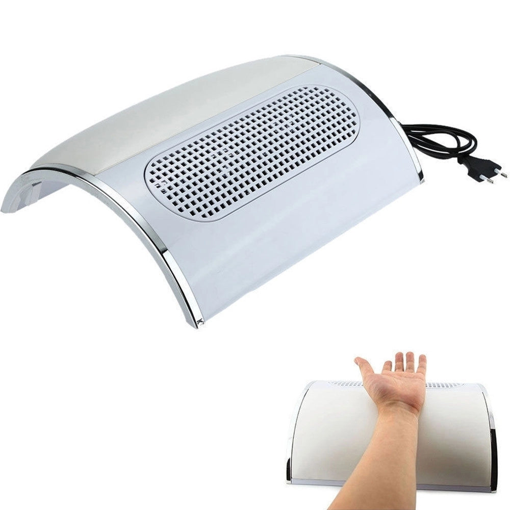 Trade Shop - Aspiratore 3 Ventole Cromo Polvere Polveri Ricostruzione Unghie Nail Art Cuscino -