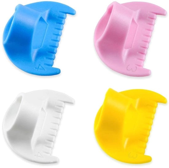Set di 4 Punti di Aggancio per Tessuto - Leggero e Sostenibile - Multicolore - Plastica - Accessori per Sartoria - Cuscinetto di Sfregamento - Misuratore di Tessuto