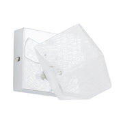 Applique da parete Italux Zen moderna cromata vetro bianco