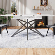 Tavolo allungabile - Xylo - 120-160x80cm noce/marmo gambe stella