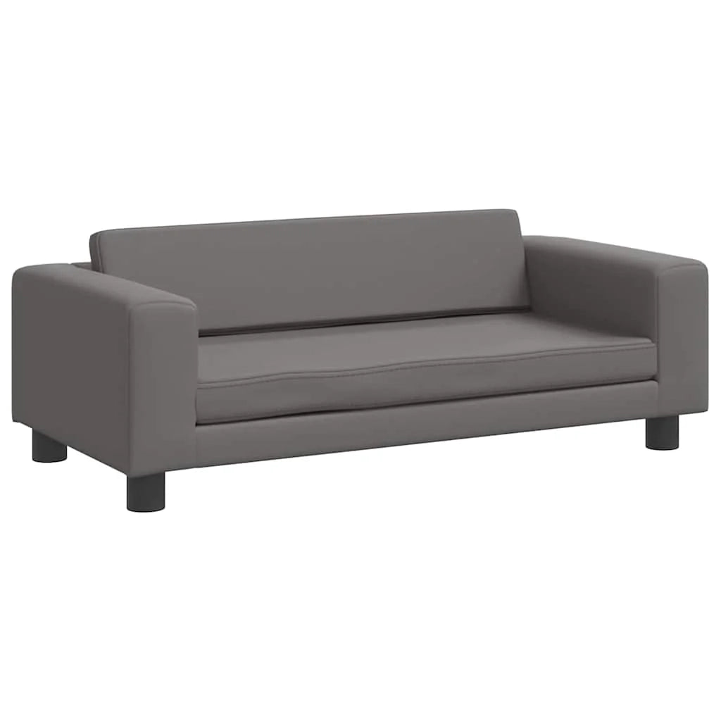 Cuccia per cani comodo divano con estensione 100 x 50 x 30 cm similpelle grigia 02_0043065