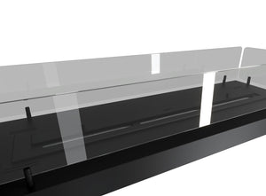 Camino a Bioetanolo Trifacciale da Incasso 100x50 cm Inside U 1000 V2 Nero con Vetro