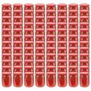 Vasi per Marmellata in Vetro Coperchio Rosso 96 pz 230 ml cod mxl 60032