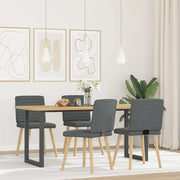 Sedie da Pranzo 4 pz Grigio Scuro in Tessuto 3315275