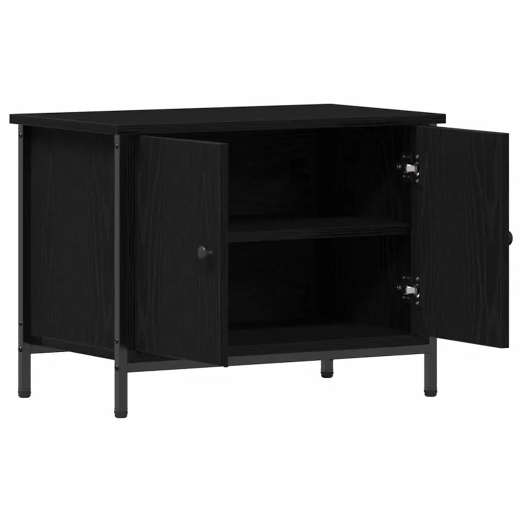Mobile TV Rovere Nero 60 x 35 x 45 cm Legno multistrato 873891