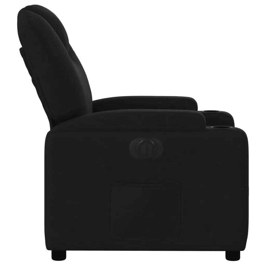 Poltrona Elettrica Reclinabile Nera in Tessuto 3204346