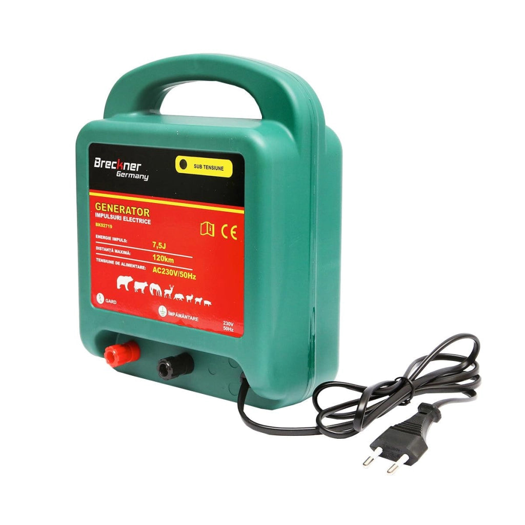 Elettrificatore per recinto elettrico 230V/50Hz 7.5 Joule 120km Recinti Elettrici BRECKNER GERMANY