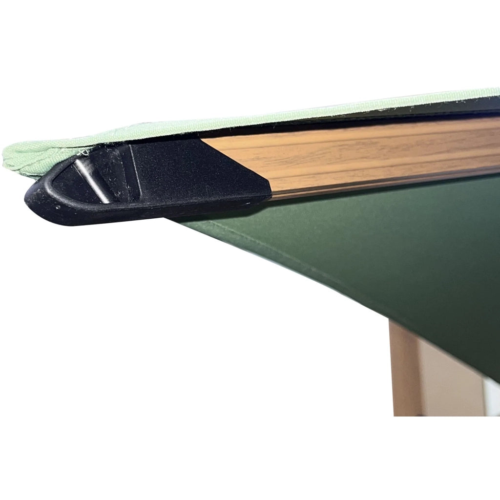 Ombrellone rettangolare a braccio girevole Alon, decentrato (400x300 cm), alluminio e poliestere, apertura antivento con manovella, base inclusa, colore verde