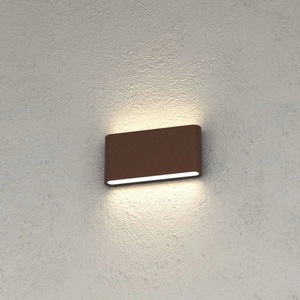 LIMA APPLIQUE BIEMISSIONE 18CM CORTEN LED 10W CCT 3000 4000K 620LM IP54 IP54