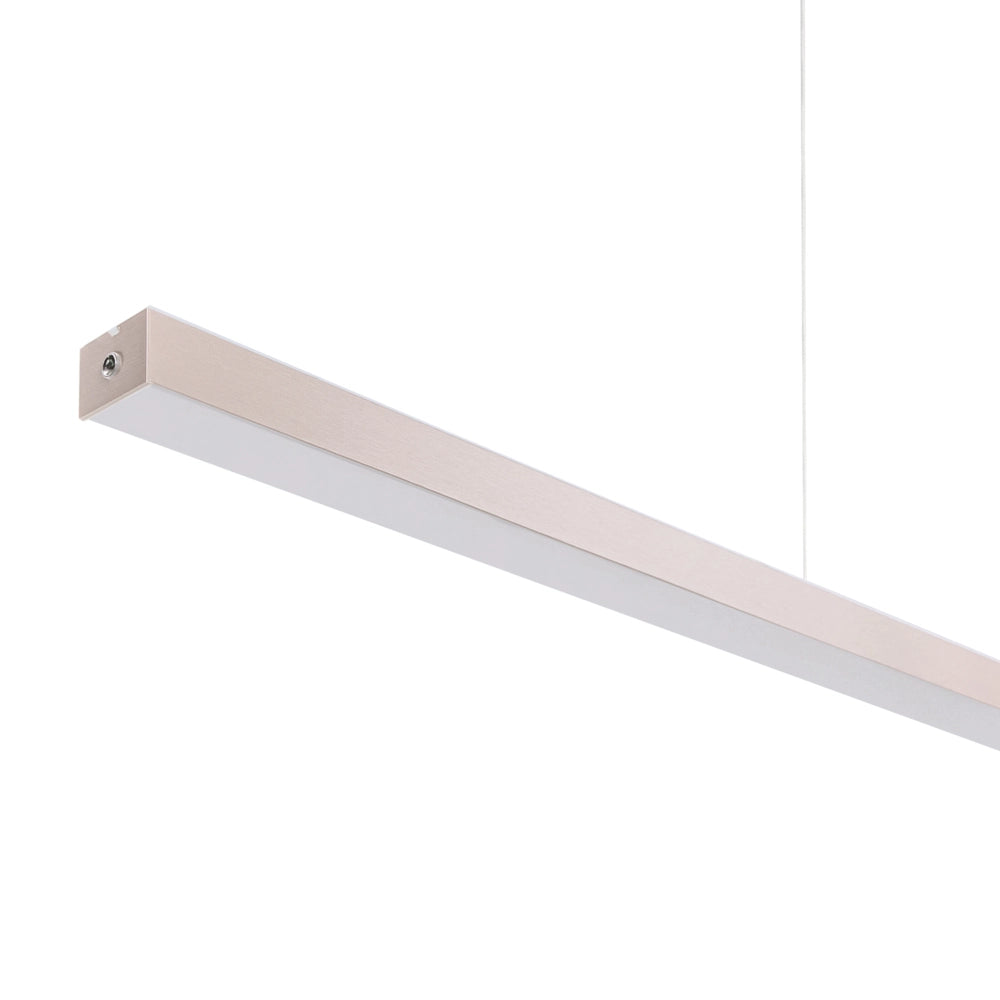 Lampada a sospensione lineare a LED in metallo rame 180 cm stile industriale forma minimalista