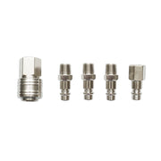 Set di 5 raccordi rapidi da 1/4 per tubi dell'aria compressa e utensili pneumatici Breckner Germany