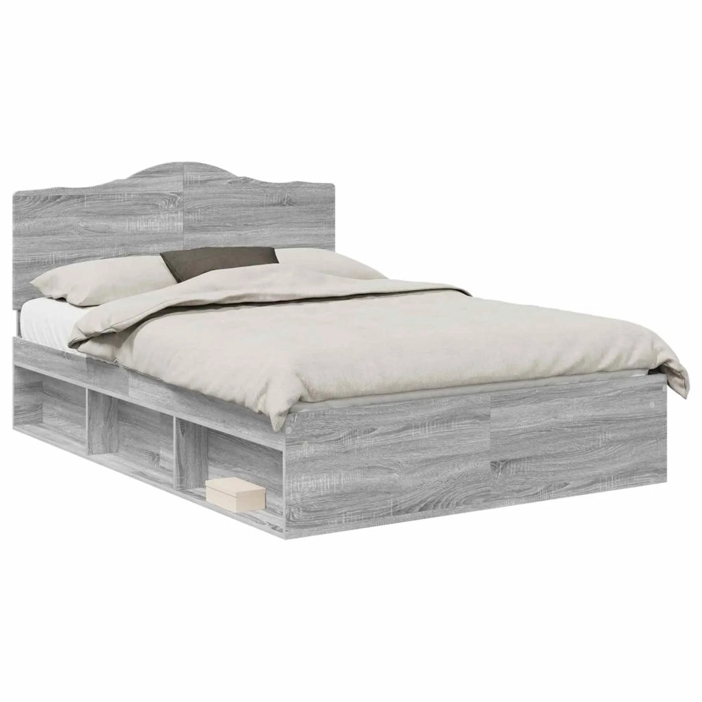 Struttura del letto Grigio Sonoma 140 x 200 cm Pino massello 3413304