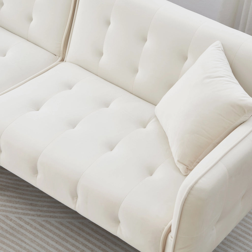 Divano Letto 2 Posti Multifunzione ¨C MINIMAL ¨C Velluto, Schienale Regolabile