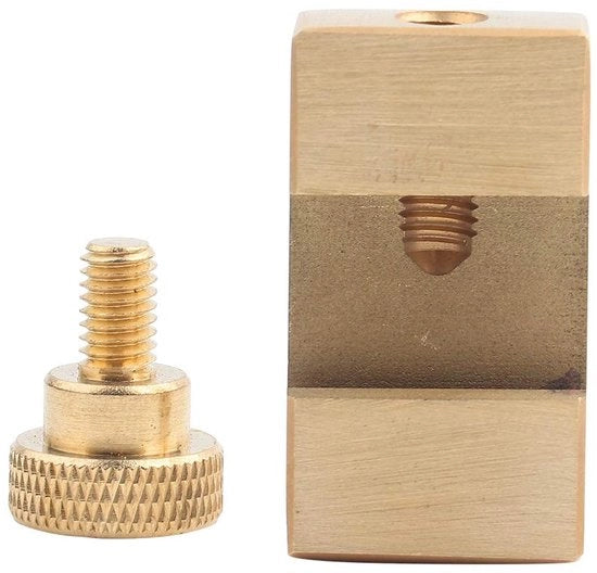 Misuratore di Scribing con Regolazione di Posizione - Struttura in Ottone - Scala in Acciaio - Blocco di Posizionamento Regolabile - Blocco di Bloccaggio Robusto - Attività di Lavoro Efficiente - Livello di Misura