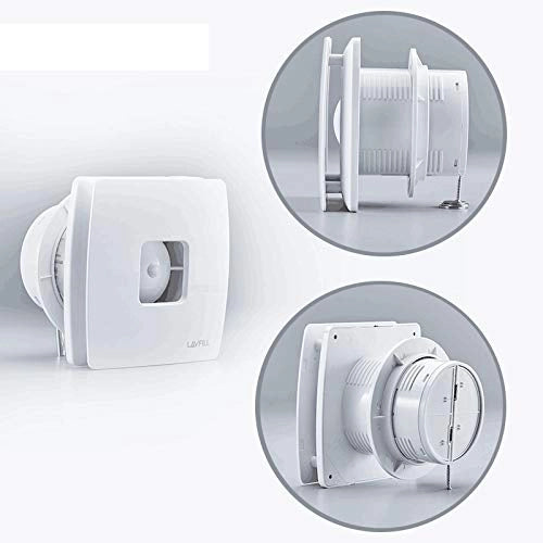 Ventola Aspirazione Bagno Da Muro o Soffitto Piccolo e Potente 171X171mm Foro 100mm Profondità 84,6mm 10W 230V 50Hz 150m³/h 30dB