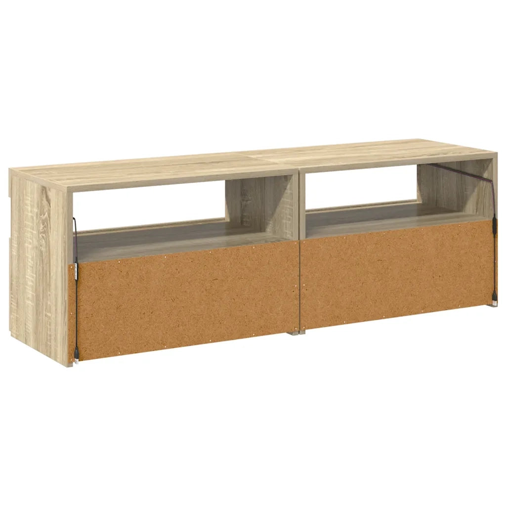 Mobili Porta TV con LED 2 pz Rovere Sonoma 60x35x40 cm 804416