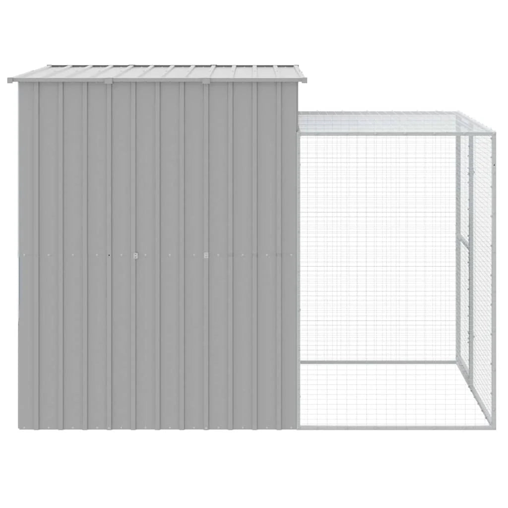 Pollaio/recinto con recinto chiaro 165 x 251 x 181 cm acciaio zincato grigio 02_0043964