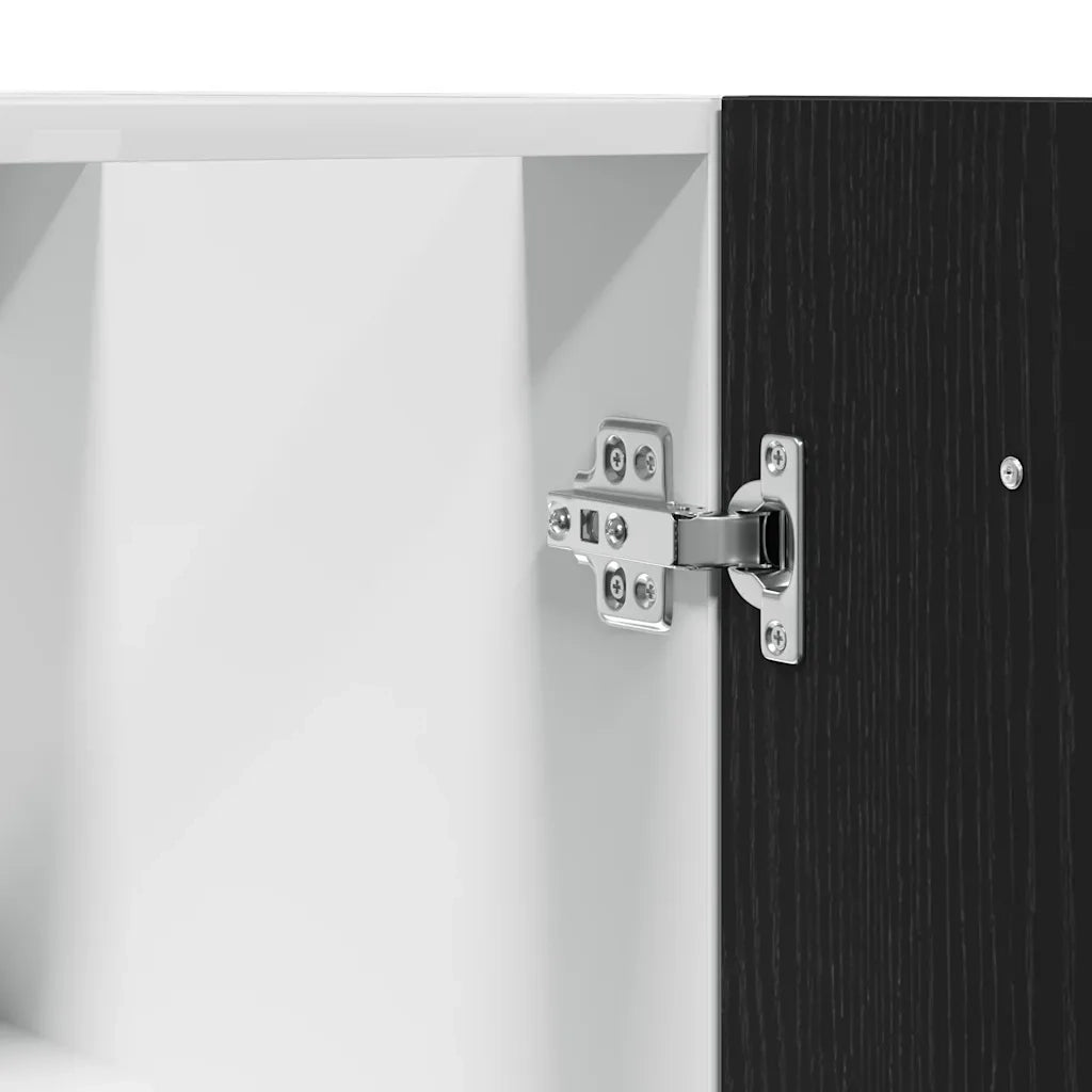 Mobile Base Rovere Nero 60x46x81,5 cm Legno Ingegnerizzato