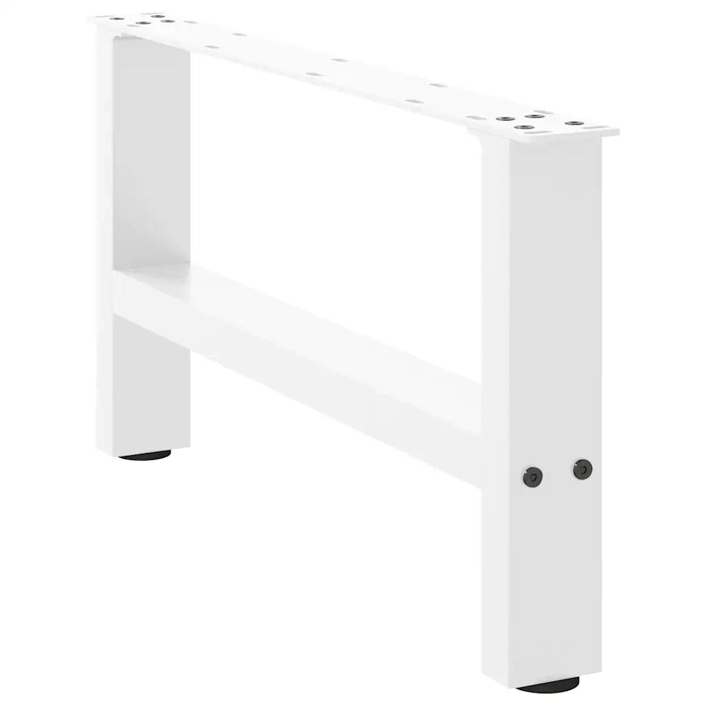Gambe per Tavolino da Caff¨¨ Bianche 2 pz-Set di 2 Gamba per Tavolo 70x(30-31) cm Acciaio