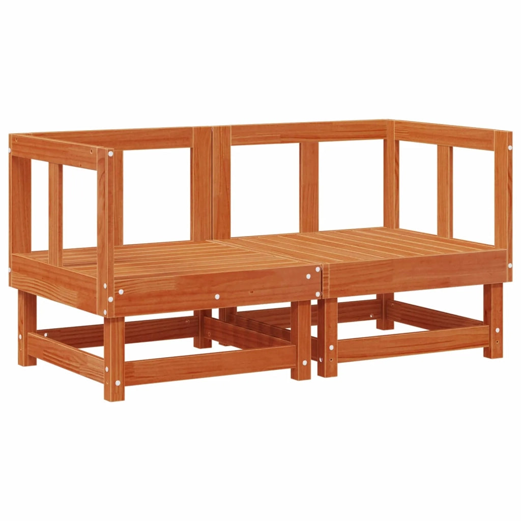 2 pz Divano Angolare da Giardino-Sofa da giardino Legno di pino massiccio
