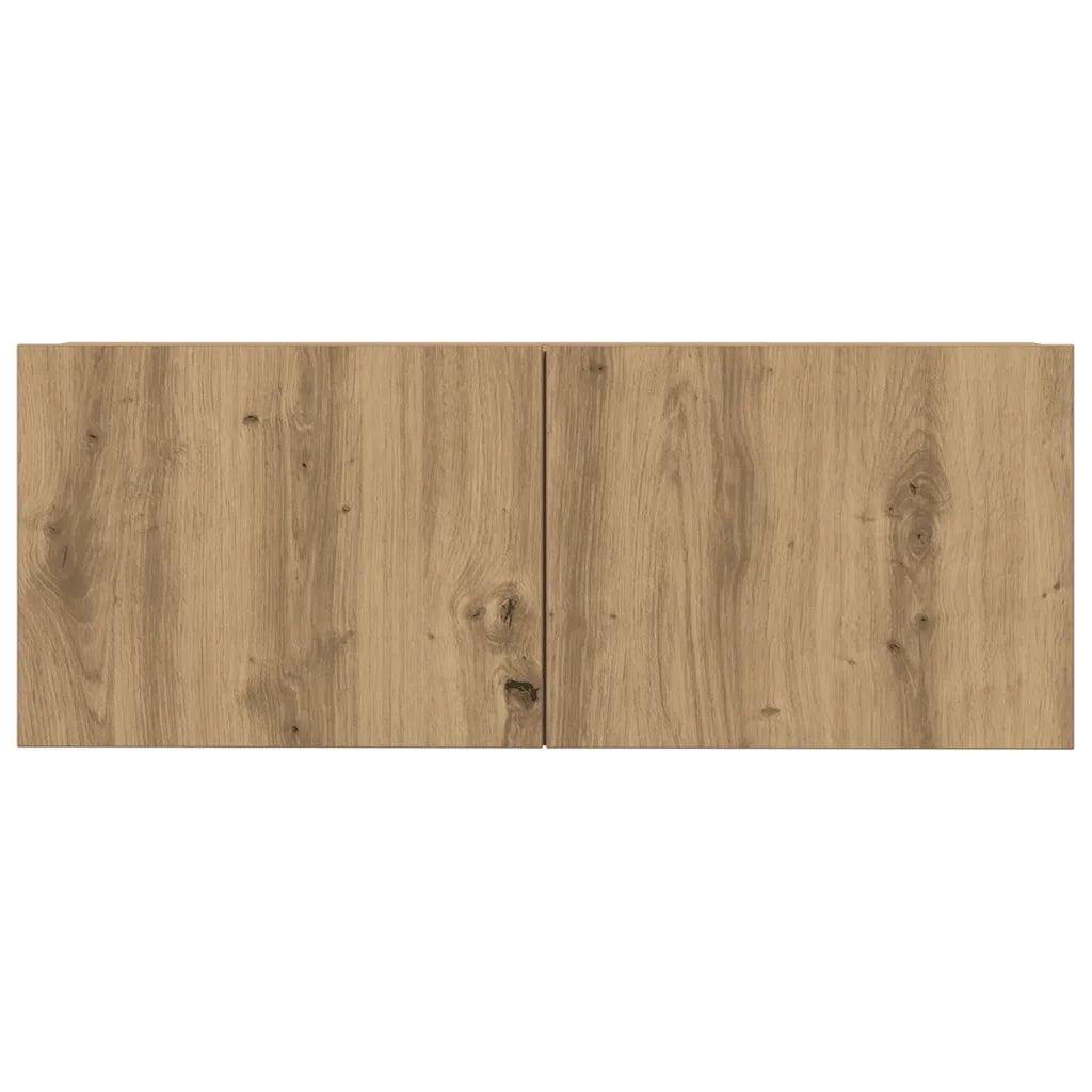 Set Mobile TV 7 pz | Armadietto TV | Mobile Porta TV Montato a Parete Rovere in Legno Multistrato
