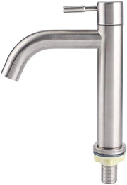 Viti G1/2 - Tubo in acciaio inossidabile lavorato a filettatura - Valvola idraulica a singola vite per acqua fredda - Valvola idraulica a singola vite per lavandino - Valvola lavandino/valvola lavandino - 25,0*19,0*7,0 cm