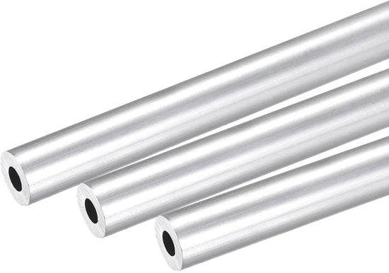 Tubi in Alluminio 6063 - 3 Pezzi - Diametro Esterno 12mm - Diametro Interno 5mm - Lunghezza 300mm - Duraturo e Resistente alla Corrosione - Tubo in Alluminio