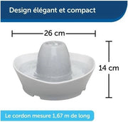 Fontana per animali - 18 litri - design silenzioso - acqua filtrata - stimola gli animali domestici - fonte per animali - 2595 g