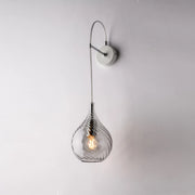 Applique Moderna Pluvia Metallo Grigio Fumè 1 Luce E14