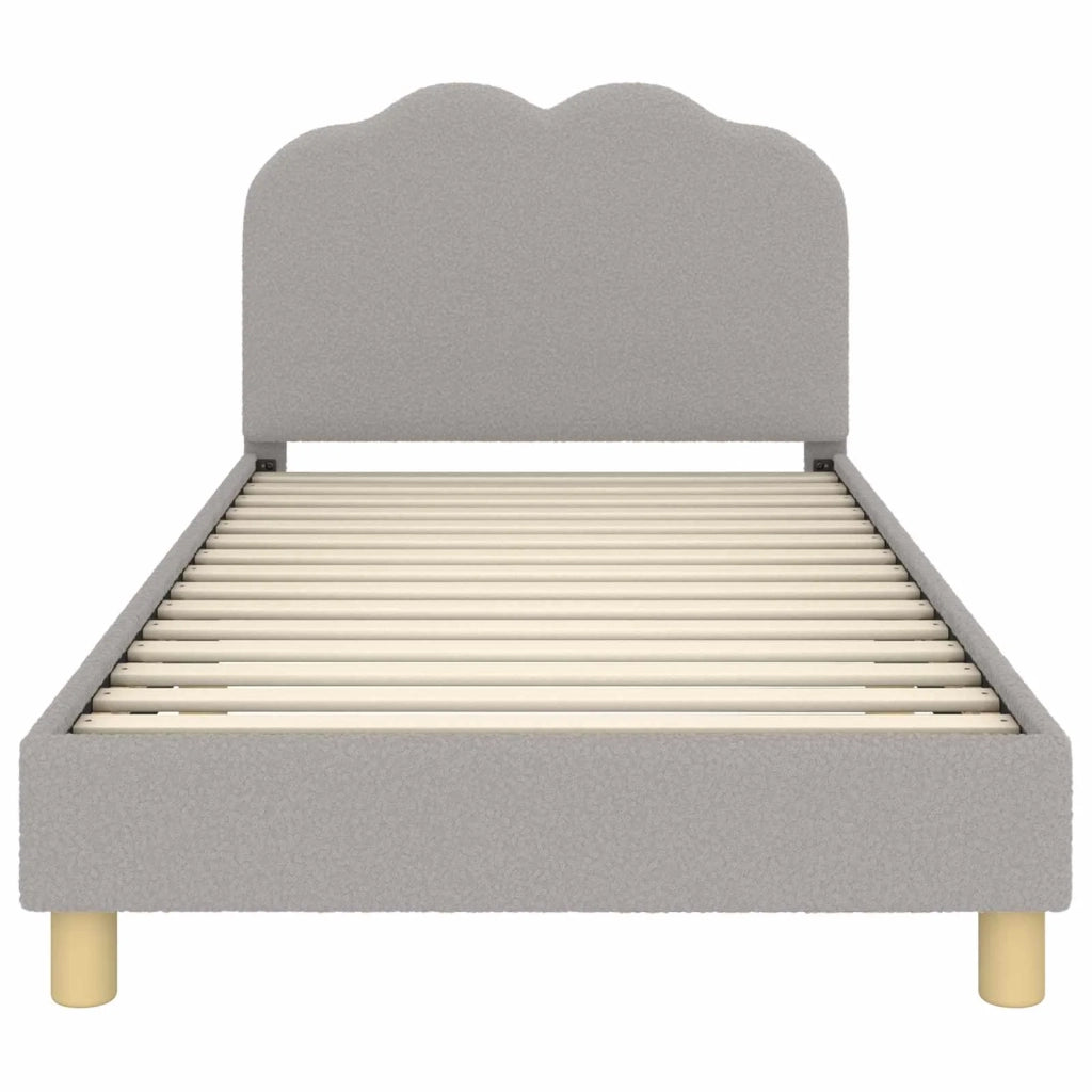 Struttura letto Bambini | Letto Infantile | Lettino con testata Grigio Chiaro 80 x 200 cm