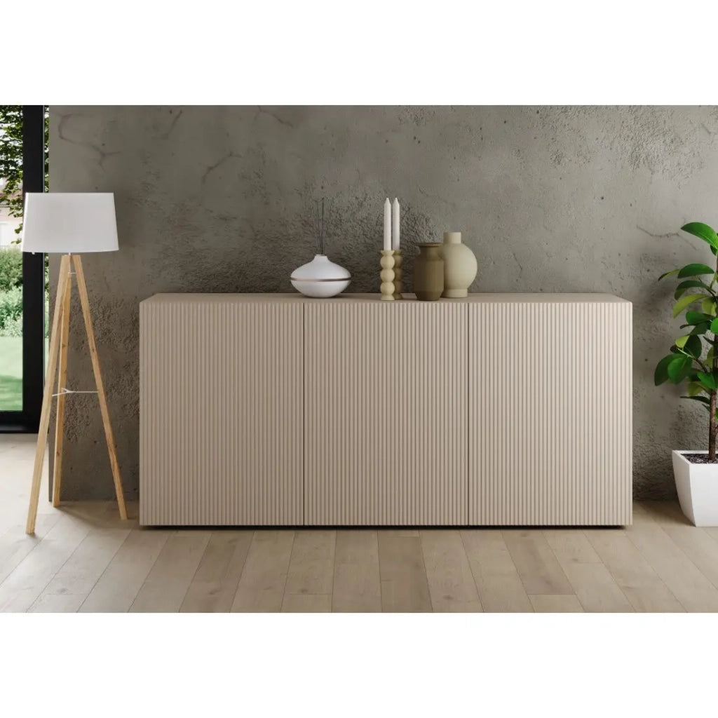 Buffet SCENA – L181 x H84 x P42 cm – 3 porte – Colore Cashmere