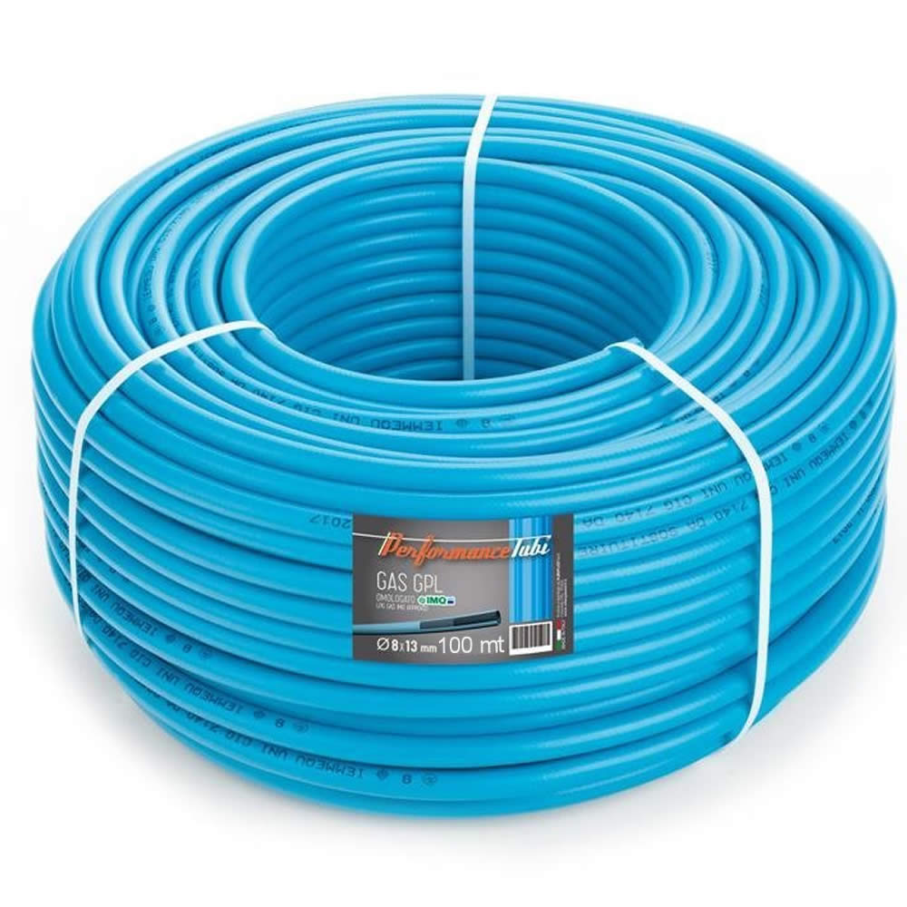 Tubo per gas gpl uni 7140 omologato imq due strati pressione 8 bar