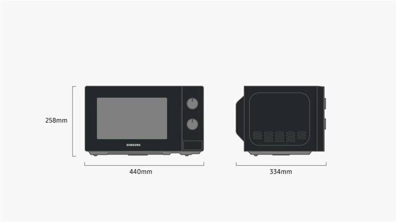 SAMSUNG MICROONDE 700W 20LT NERO 44X33,4X25,8 CM