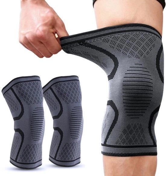 Knee Supporters per Bicicletta - Protezione per le Ginocchia per Corsa e Fitness - Protezione Comoda - Nero - M