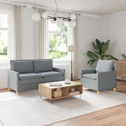 Set di divani 2 pz Grigio Chiaro Tessuto 3417059