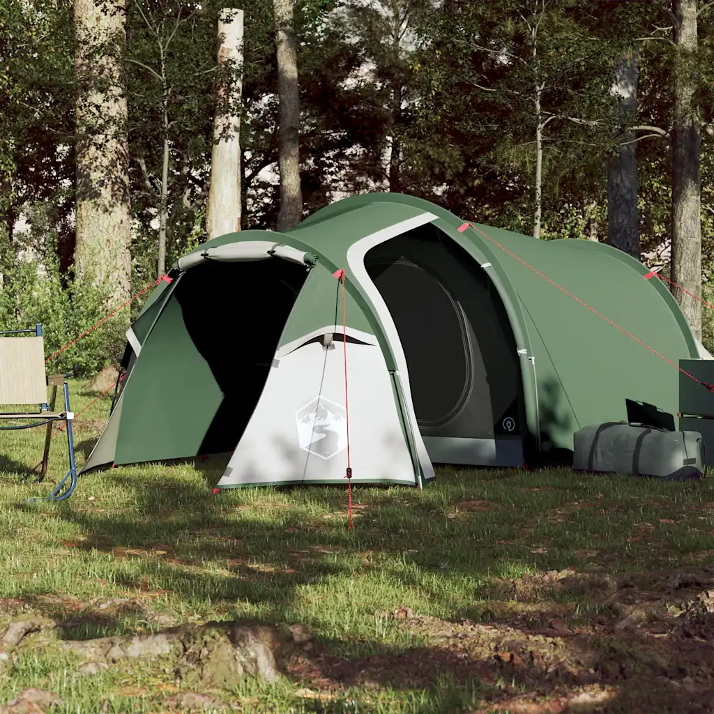 Tenda da Campeggio a Tunnel per 2 Persone-Tenda per Escursionismo Verde Impermeabile 957695