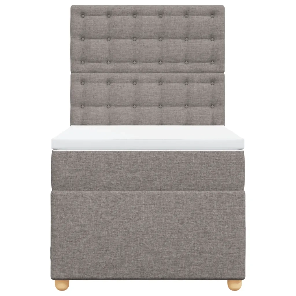 vidaXL Giroletto a Molle con Materasso Tortora 80x200 cm inTessuto