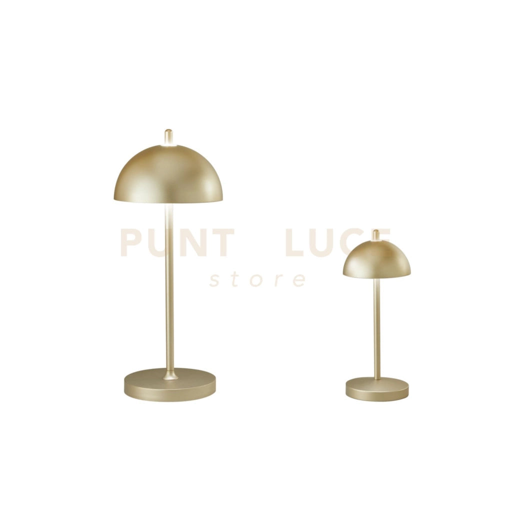 LAMPADA DA TAVOLO RICARICABILE LED PARTY ORO 2,5W 350LM 3000K DIMMERABILE IP44 13x30CM