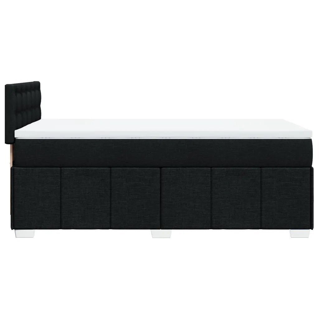 Giroletto a Molle con Materasso Nero 100x200 cm in Tessuto 3286995