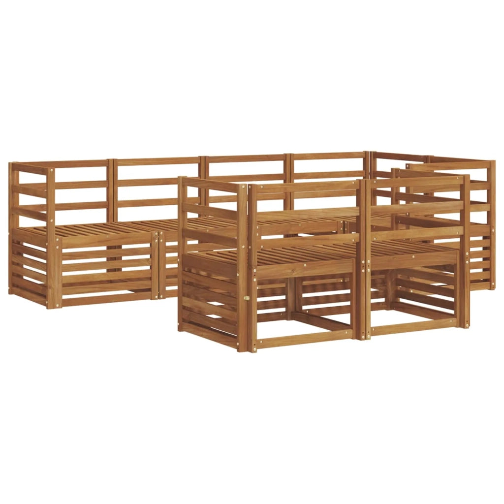 Set divani 7 pcs Naturale Legno di Acacia Massello 3374949