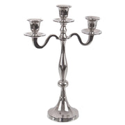 Candelabro Antichizzato Argento Shabby Chic Portacandele in Alluminio Bizzotto Formato: 3 fuochi