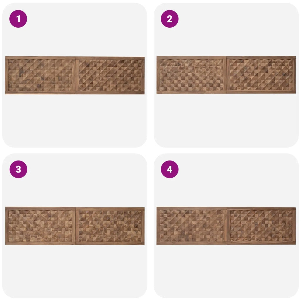 Testiera | Testata Naturale Legno di teak solido